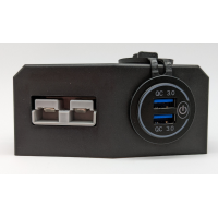 50 Amp Anderson Type Plug + USB in Surface Mount Housing