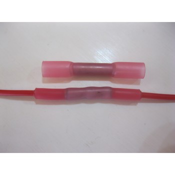 RED IN-LINE / BUTT CONNECTORS HS 25PCS