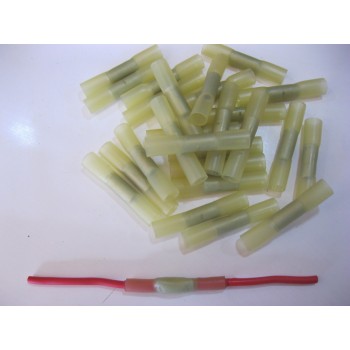 YELLOW IN-LINE / BUTT CONNECTORS HS 50PCS