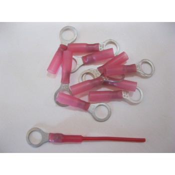8MM RED RING TERMINAL HS 10PCS