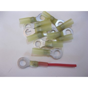 8MM YELLOW RING TERMINAL HS 25PCS 