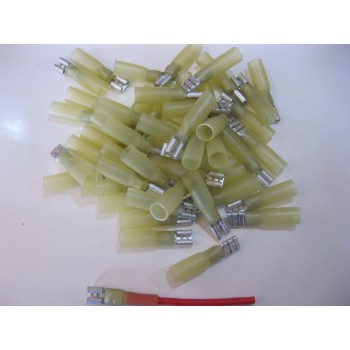 HS YELLOW FEMALE SPADE  6.6MM 50PCS