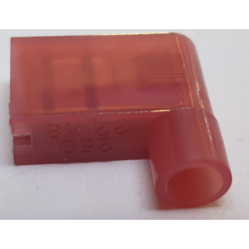 RIGHT ANGLE SPADE TERMINAL: RED FLAG X 25 PCS