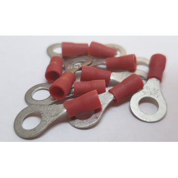 RED RING TERMINAL 6MM  X 50 PCS