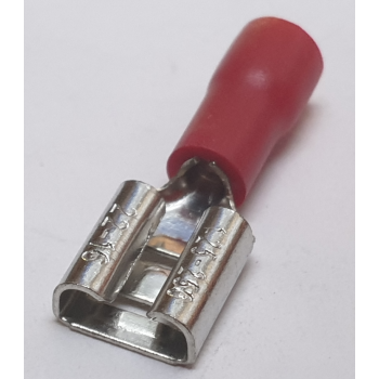 RED SEMI INSULATED FEMALE SPADE 100 PCS