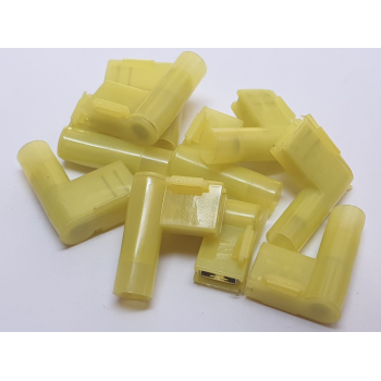 RIGHT ANGLE SPADE TERMINAL: YELLOW FLAG X 10 PCS