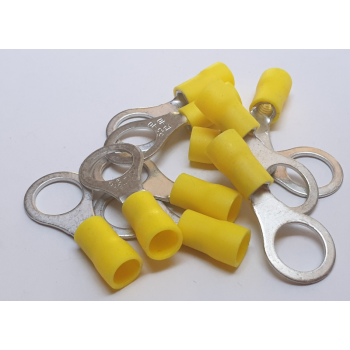 YELLOW RING TERMINAL 10MM  X 50 PCS