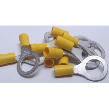 YELLOW RING TERMINAL 12MM  X 10 PCS
