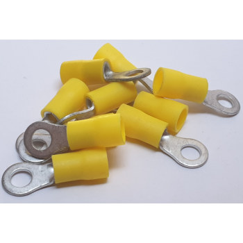YELLOW RING TERMINAL 5MM  X 10 PCS