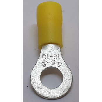 YELLOW RING TERMINAL 6MM X 50 PCS