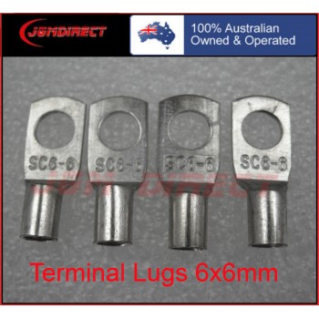 6MM2 X 6MM  CABLE LUGS TINNED COPPER 6 SQMM  X 6MM RING
