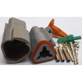 DEUTSCH TYPE CONNECTORS: 3 PIN PAIR