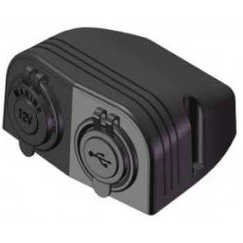 FEMALE CIG SOCKET & DUAL USB SURFACE MOUNT