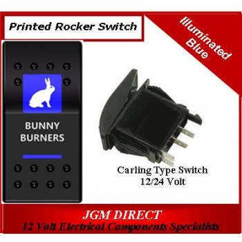 'BUNNY BURNERS' SWITCH ILLUMINATED BLUE