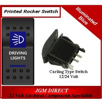'DRIVING LIGHTS' SWITCH ILLUMINATED BLUE