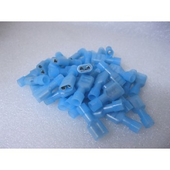 NYLON BLUE FEMALE SPADE TERMINAL 25 PCS