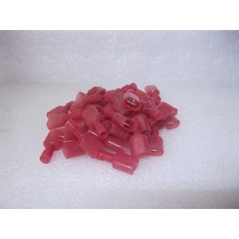 NYLON RED MALE SPADE TERMINAL 25 PCS