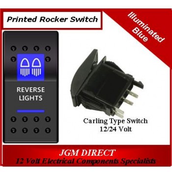 'REVERSE LIGHTS' SWITCH ILLUMINATED BLUE