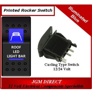 'ROOF LED LIGHT BAR' SWITCH ILLUMINATED BLUE